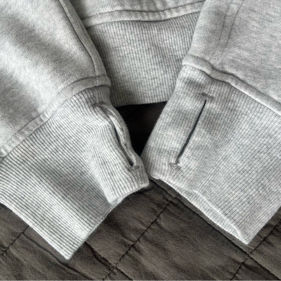 SOLD 💔LULULEMON Scuba Oversized Funnel Neck Half Zip XS/S Heathered Light Grey - Picture 10 of 13